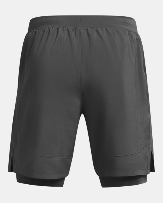 Pantalón corto de 18 cm UA Launch 2-in-1 para hombre, Gray, pdpMainDesktop image number 5